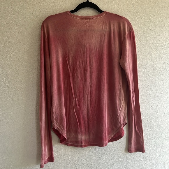 Rebecca Minkoff Chelsea Long sleeve Henley in rustic red, size Medium - Picture 6 of 8